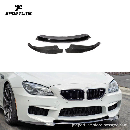 Carbon Fiber Front Lip Spoiler 3pcs/set for BMW F06 F12 F13 M6 2014+